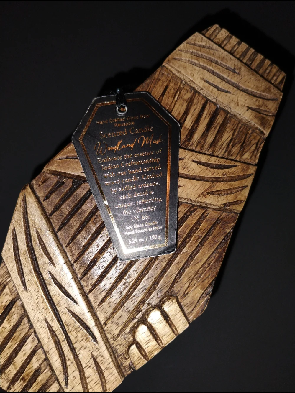 Wooden Coffin Two Wick Candle NWT